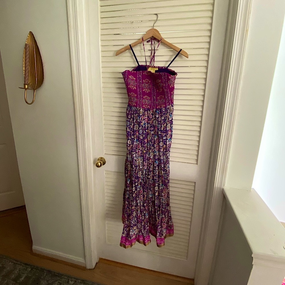 Anthropologie Maeve Silk Maxi Dress M